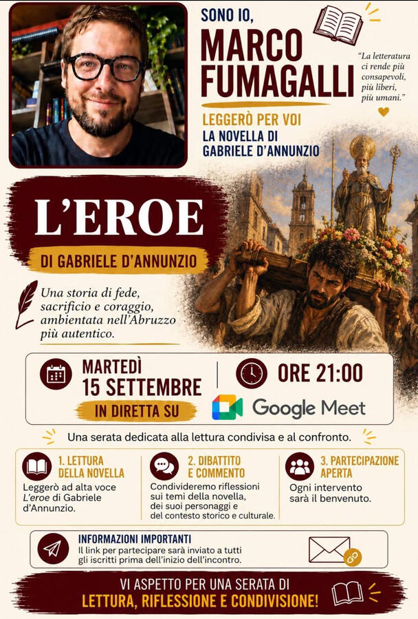15 settembre, ore 21 · L’eroe — Gabriele D’Annunzio
